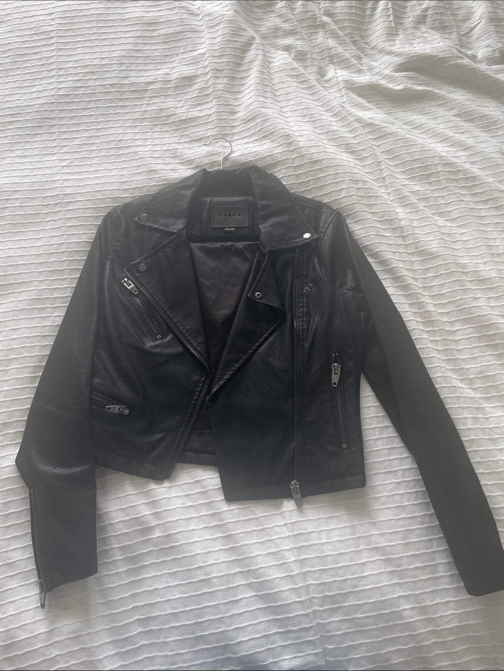 Blank NYC Black Faux Leather Moto Jacket
